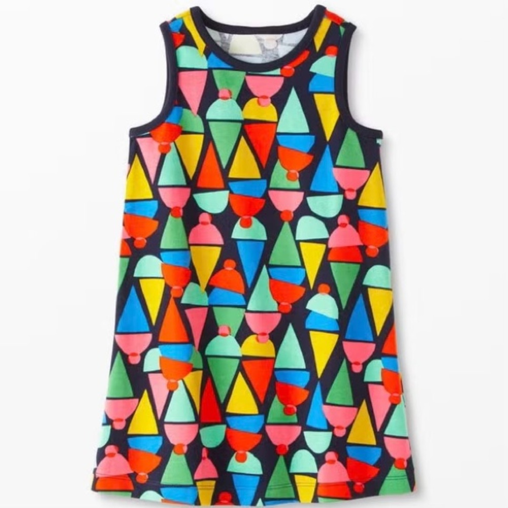 Hanna Andersson Print Sleeveless Tank Top Dress Snow Cone Size 3T